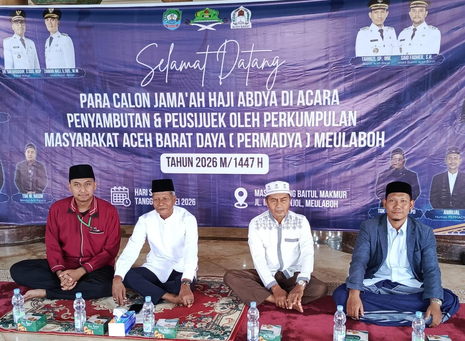 Ketua STAI Darul Hikmah Hadiri Peusijuek 93 Calon Jamaah Haji Abdya yang Digelar PERMADYA Meulaboh
