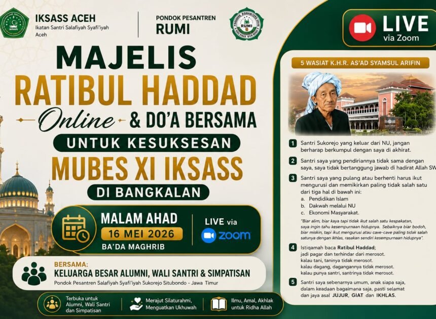 IKSASS Aceh Selenggarakan Do’a Bersama untuk Kesuksesan MUBES XI IKSASS di Bangkalan